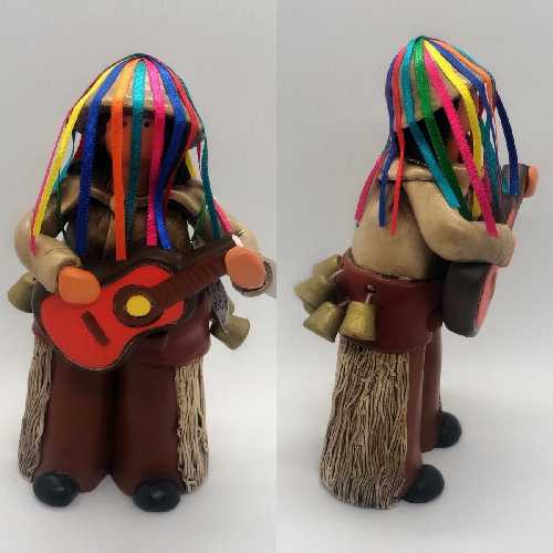 Artesania De Ceramica Aruchico Mediano Con Guitarra